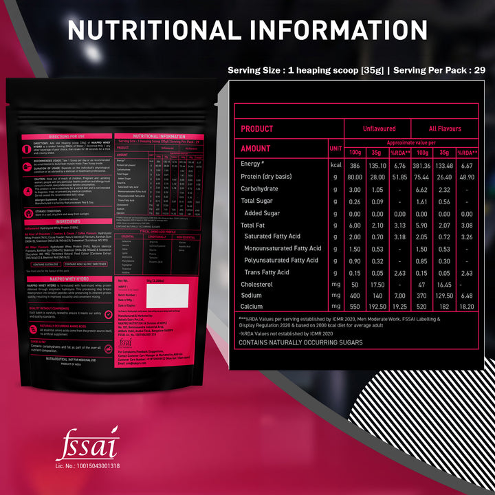 Nakpro Whey Hydro Whey Protein Hydrolysate | 75g Protein