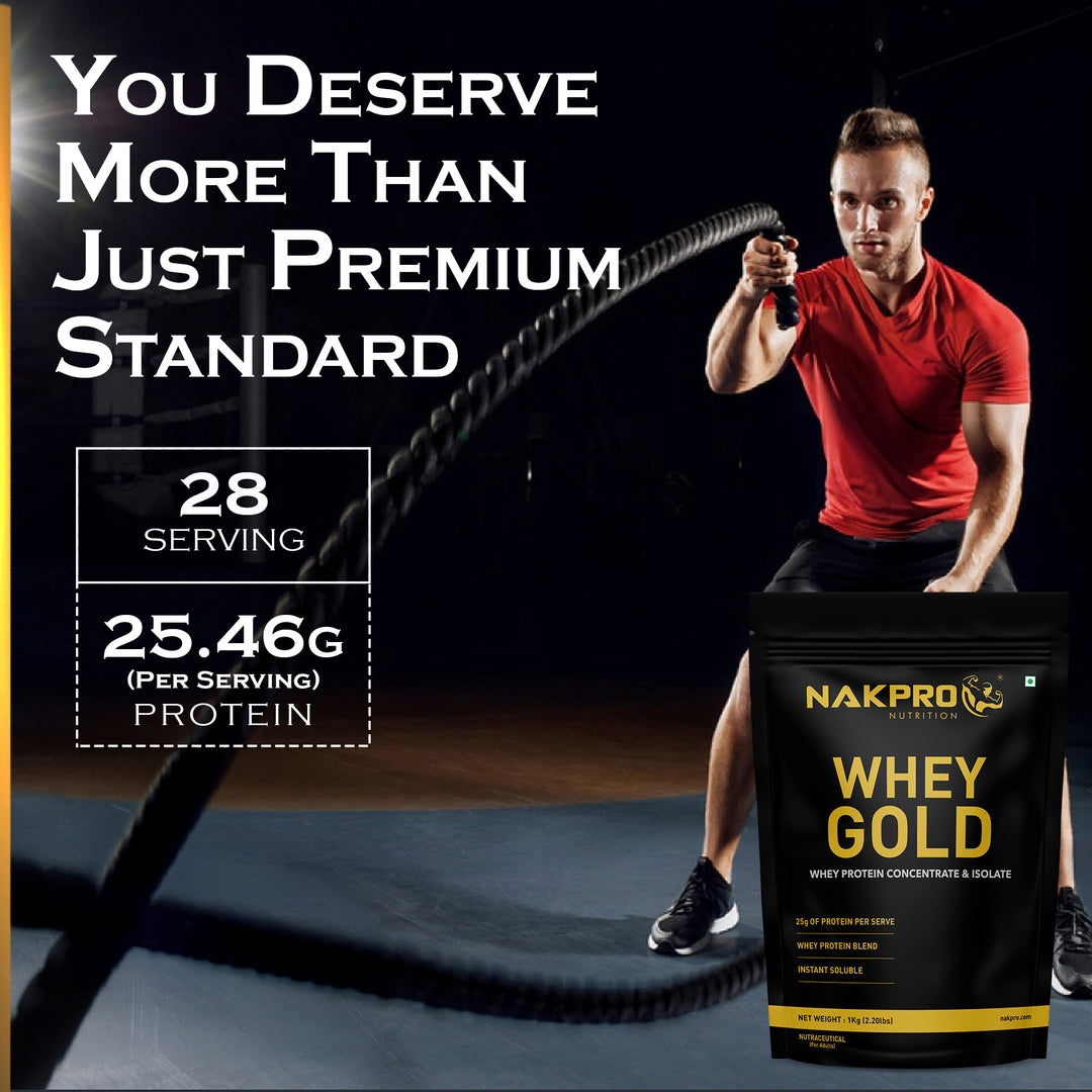 Nakpro Whey Gold Whey Protein Blend | 73g Protein | Whey Isolate & Concentrate Blend