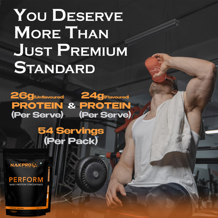 Nakpro Perform Whey Protein Concentrate | 65g Protein | Trustified Certified