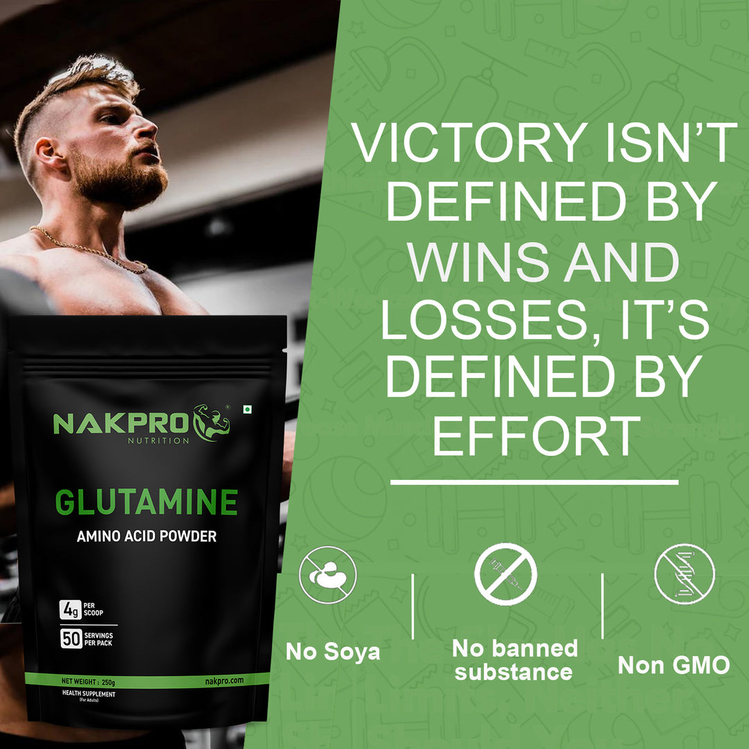 Nakpro L-Glutamine | Amino Acid for Muscle Recovery & Growth