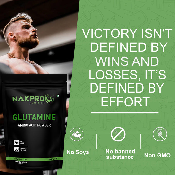 Nakpro L-Glutamine | Amino Acid for Muscle Recovery & Growth