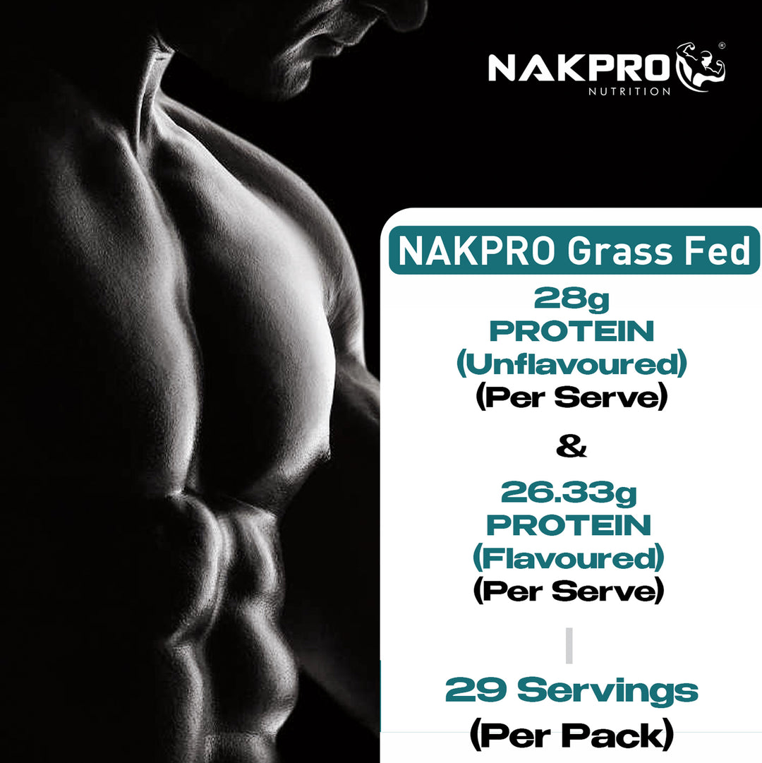 Nakpro Grass Fed Raw Whey Protein Concentrate | 80g Protein | Clean Unflavored Whey Protein