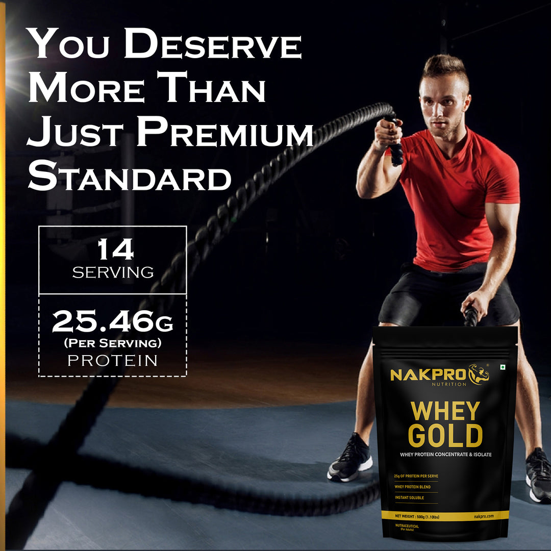 Nakpro Whey Gold Whey Protein Blend | 73g Protein | Whey Isolate & Concentrate Blend