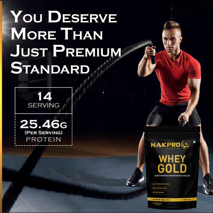Nakpro Whey Gold Whey Protein Blend | 73g Protein | Whey Isolate & Concentrate Blend