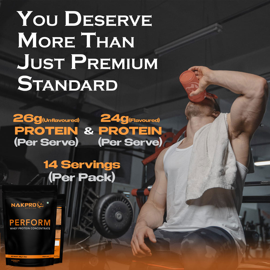Nakpro Perform Whey Protein Concentrate | 65g Protein | Trustified Certified
