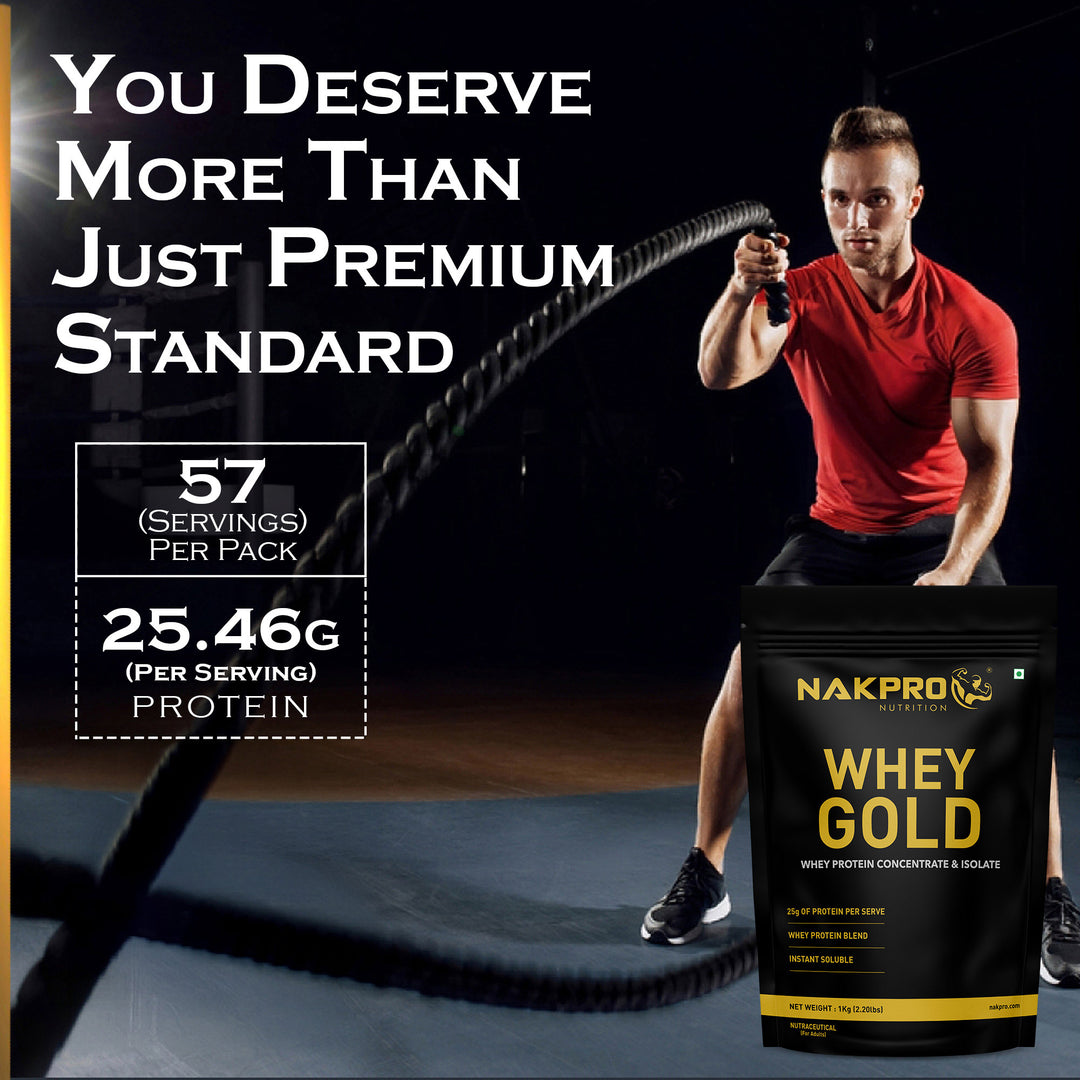 Nakpro Whey Gold Whey Protein Blend | 73g Protein | Whey Isolate & Concentrate Blend