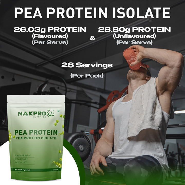 Nakpro Pea Protein Isolate | 72g Protein | Plant-Based Protein Powder