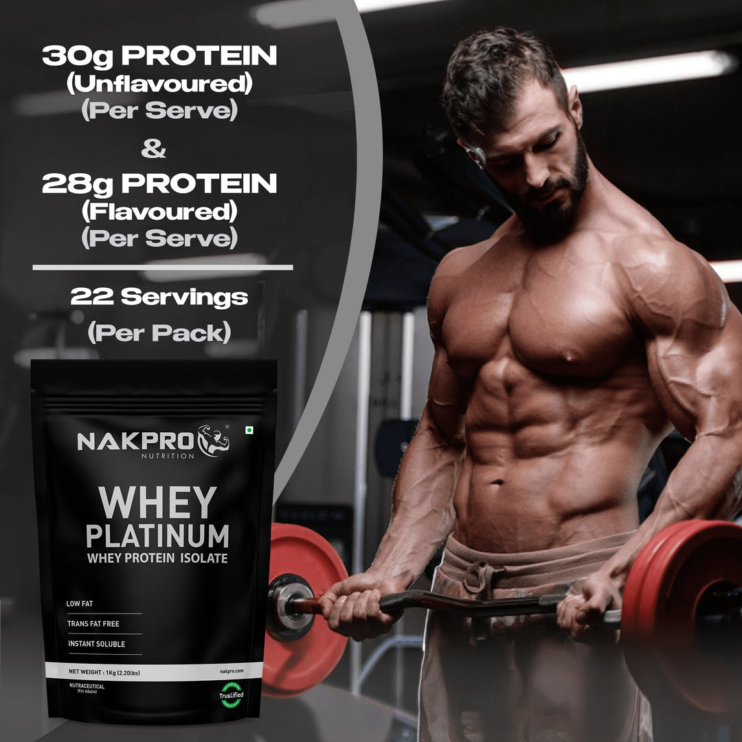 Nakpro Platinum 100% Whey Protein Isolate | 82g Protein | Trustified Certified