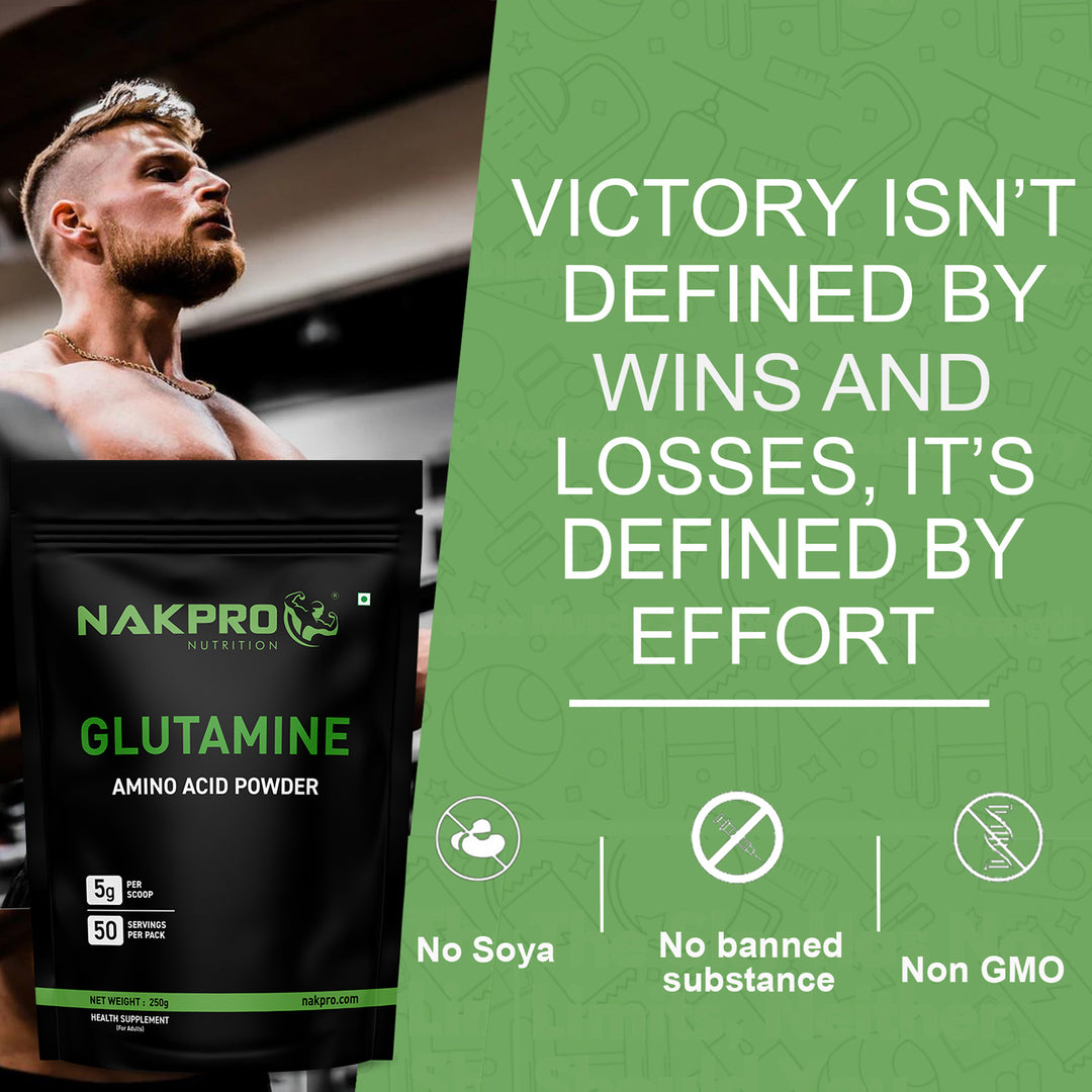Nakpro L-Glutamine | Amino Acid for Muscle Recovery & Growth