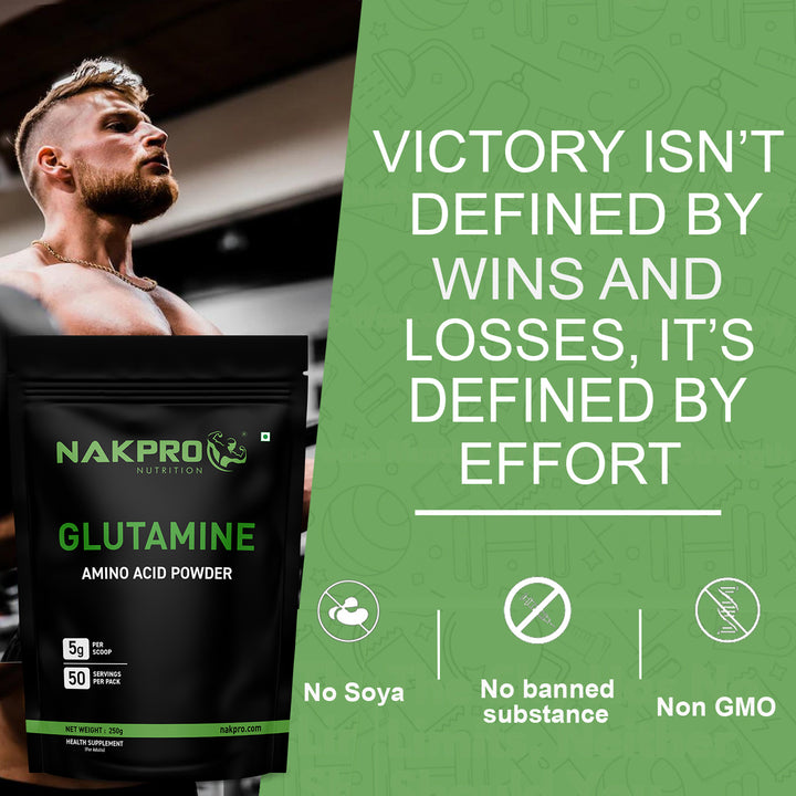 Nakpro L-Glutamine | Amino Acid for Muscle Recovery & Growth