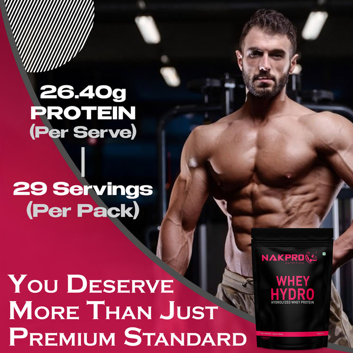 Nakpro Whey Hydro Whey Protein Hydrolysate | 75g Protein | Premium Whey Protein