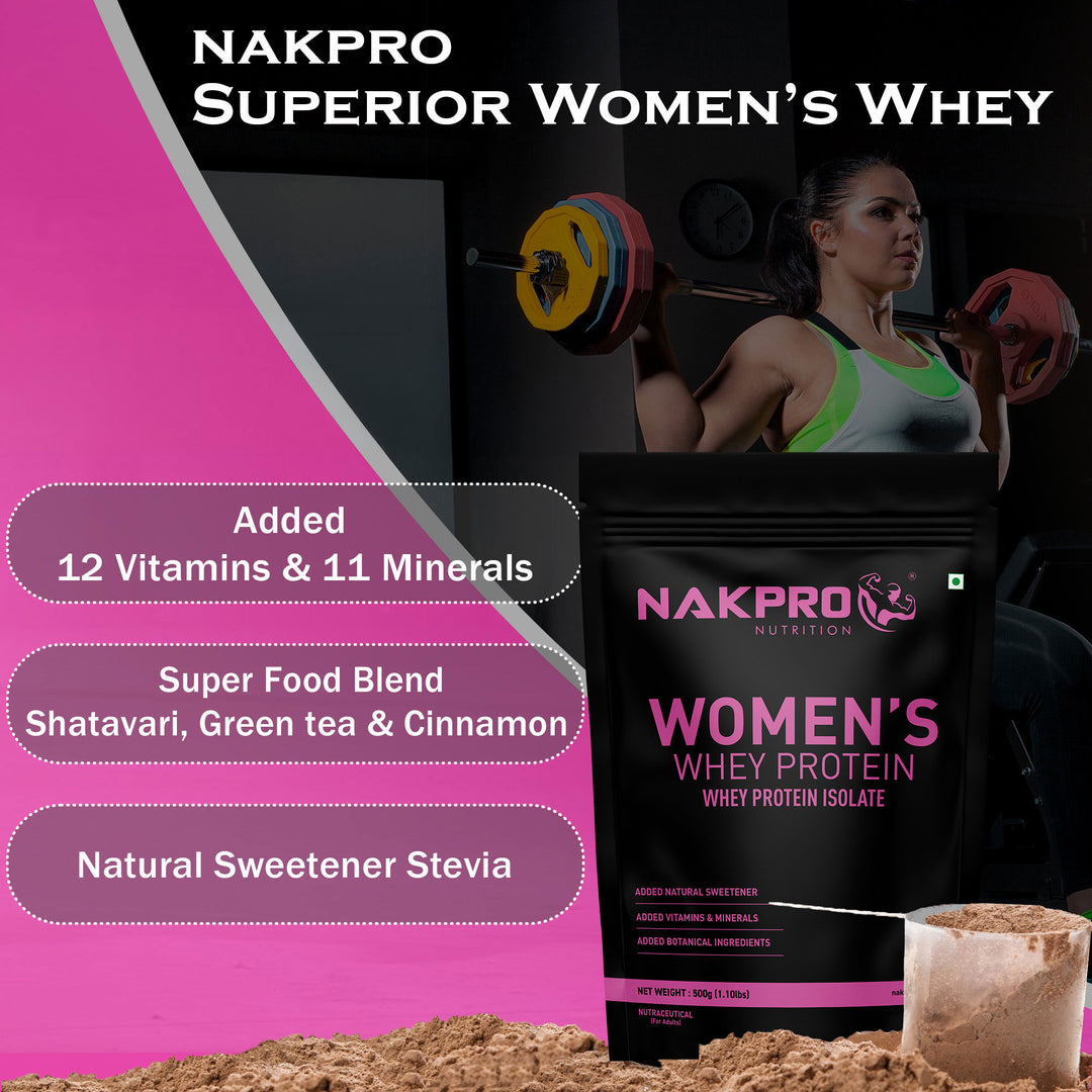 Nakpro Women’s Whey Protein Isolate | 75g Protein | With Biotin & Herbal Extracts
