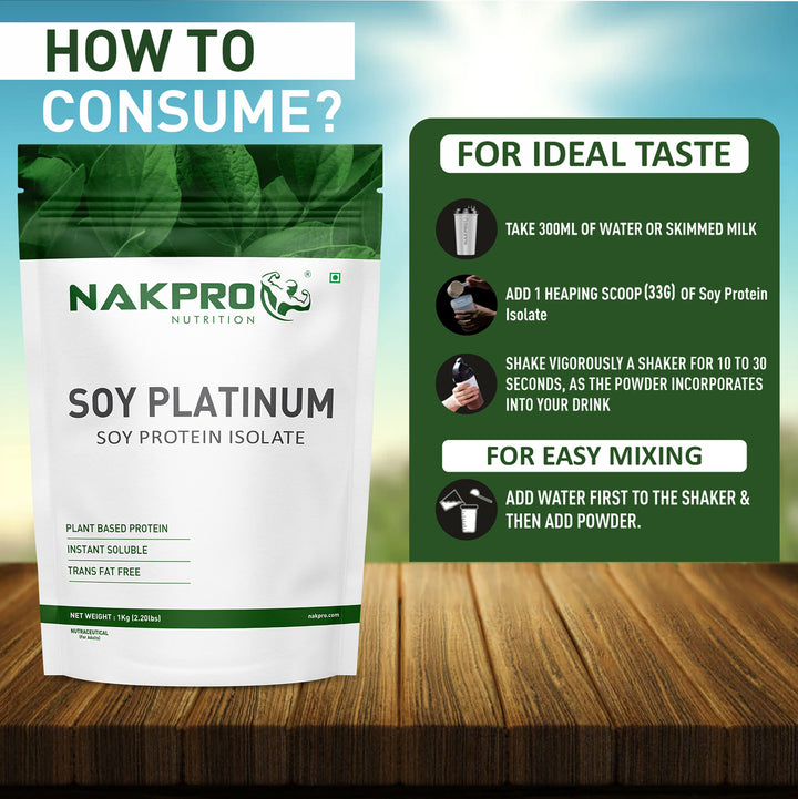 Nakpro Platinum Soy Protein Isolate | 84g Protein | Plant based Protein