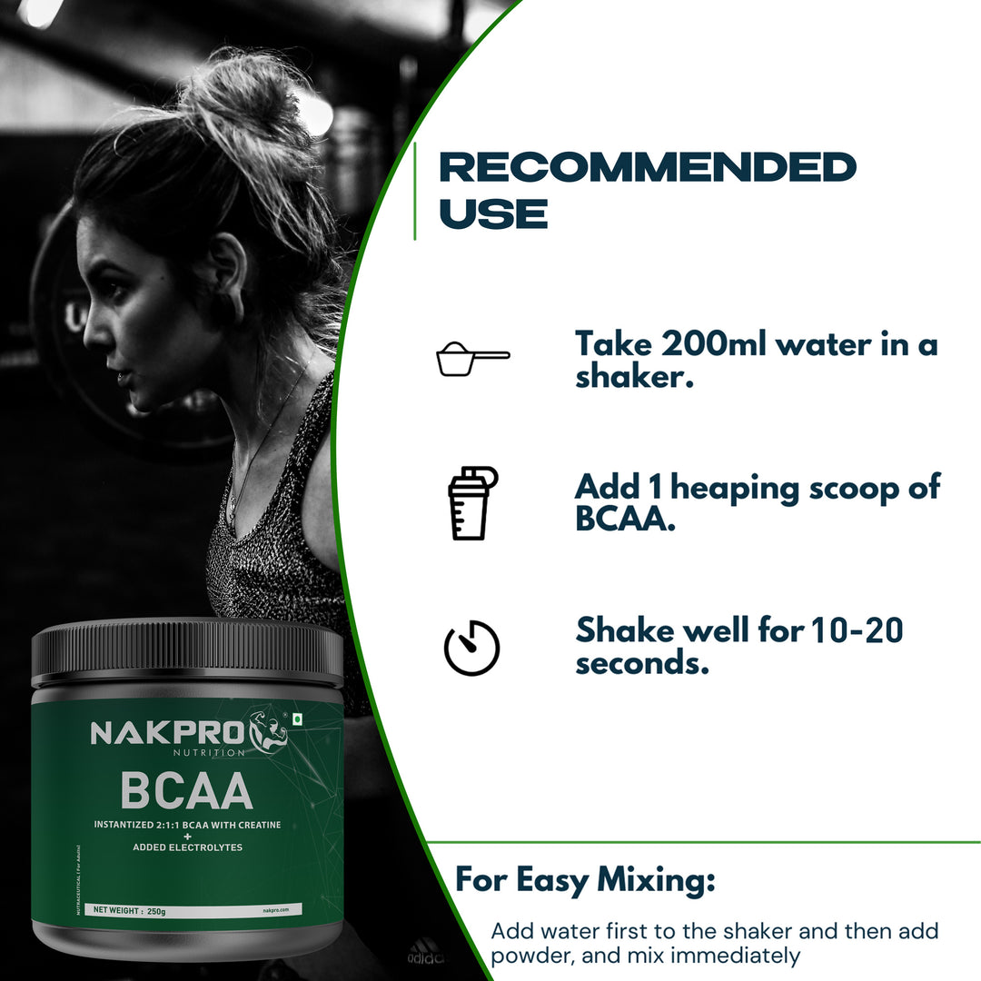 Nakpro BCAA Powder | Amino Acid | Supports workout performance