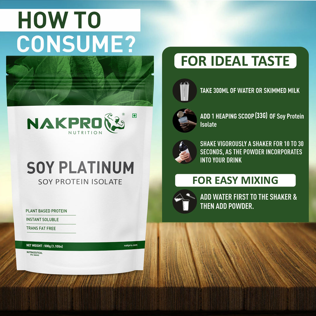 Nakpro Platinum Soy Protein Isolate | 84g Protein | Plant based Protein