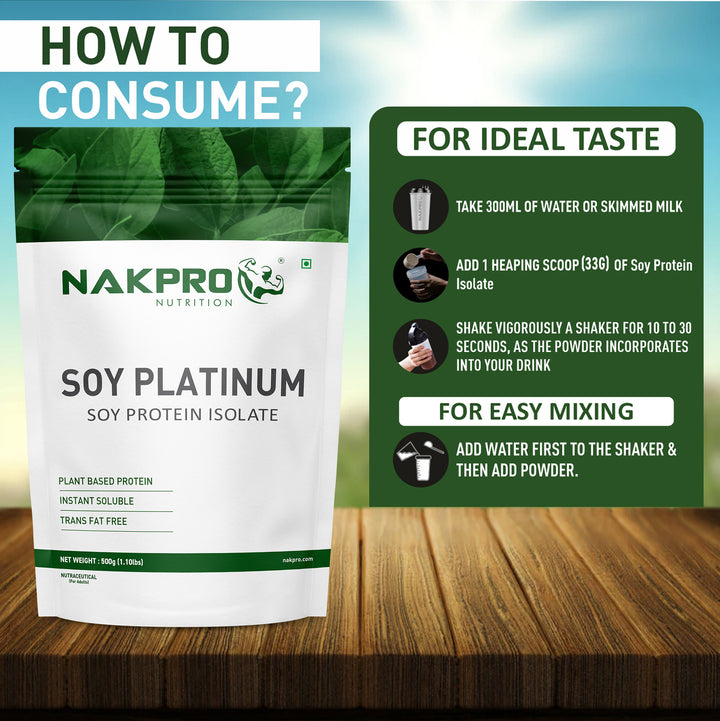 Nakpro Platinum Soy Protein Isolate | 84g Protein | Plant based Protein
