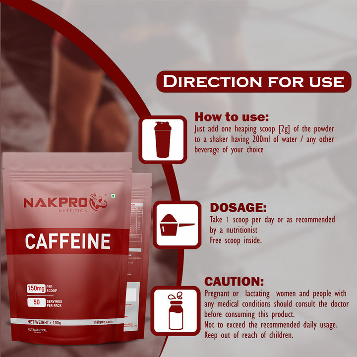 Nakpro Caffeine Pre-Workout Supplement | Support alertness and mental focus