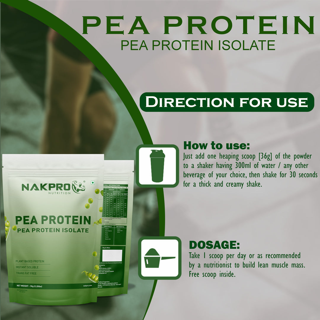 Nakpro Pea Protein Isolate | 72g Protein | Plant-Based Protein Powder