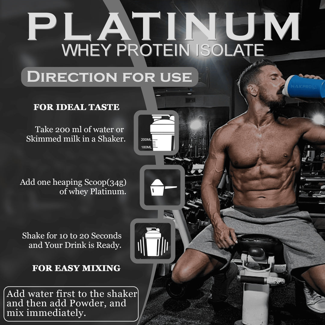 Nakpro Platinum 100% Whey Protein Isolate | 82g Protein | Trustified Certified