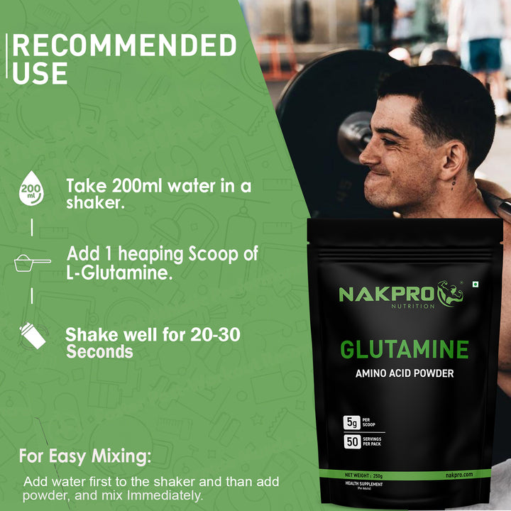 Nakpro L-Glutamine | Amino Acid for Muscle Recovery & Growth