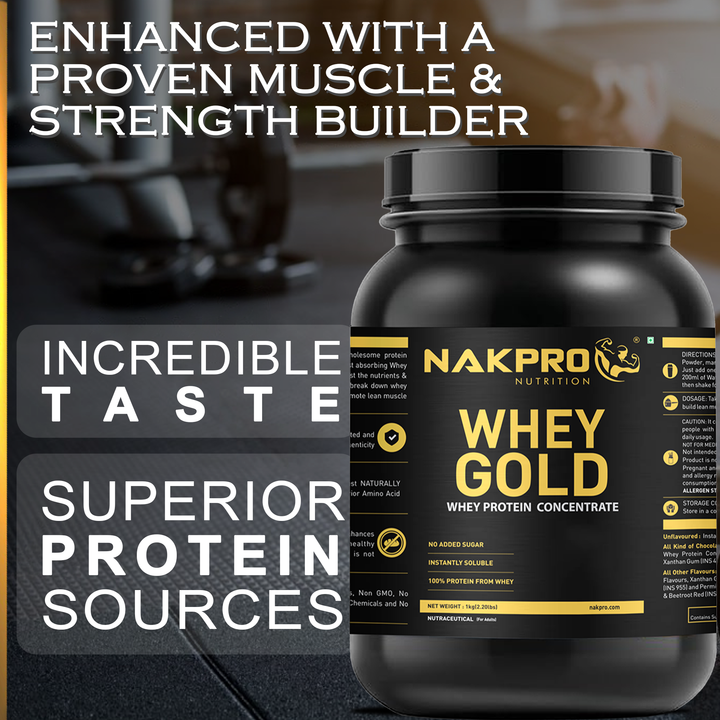 Nakpro Whey Gold Whey Protein Concentrate | 73g Protein-JAR