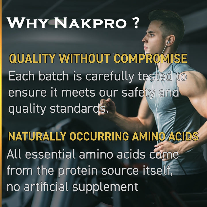 Nakpro Whey Gold Protein Concentrate | 80g Protein | Clean Unflavored Whey Protein | Trustified Certified