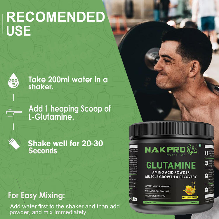 NAKPRO L-GLUTAMINE POWDER