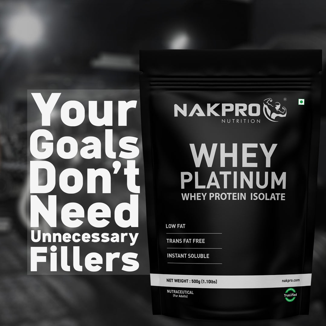 Nakpro Platinum 100% Whey Protein Isolate | 82g Protein | Trustified Certified