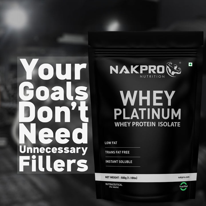Nakpro Platinum 100% Whey Protein Isolate | 82g Protein | Trustified Certified