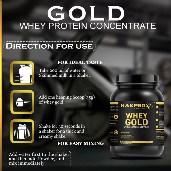 Nakpro Whey Gold Whey Protein Concentrate | 73g Protein-JAR