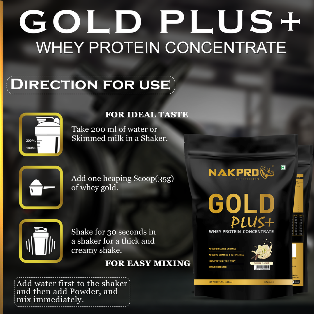 Gold Plus+ Whey Protein Concentrate