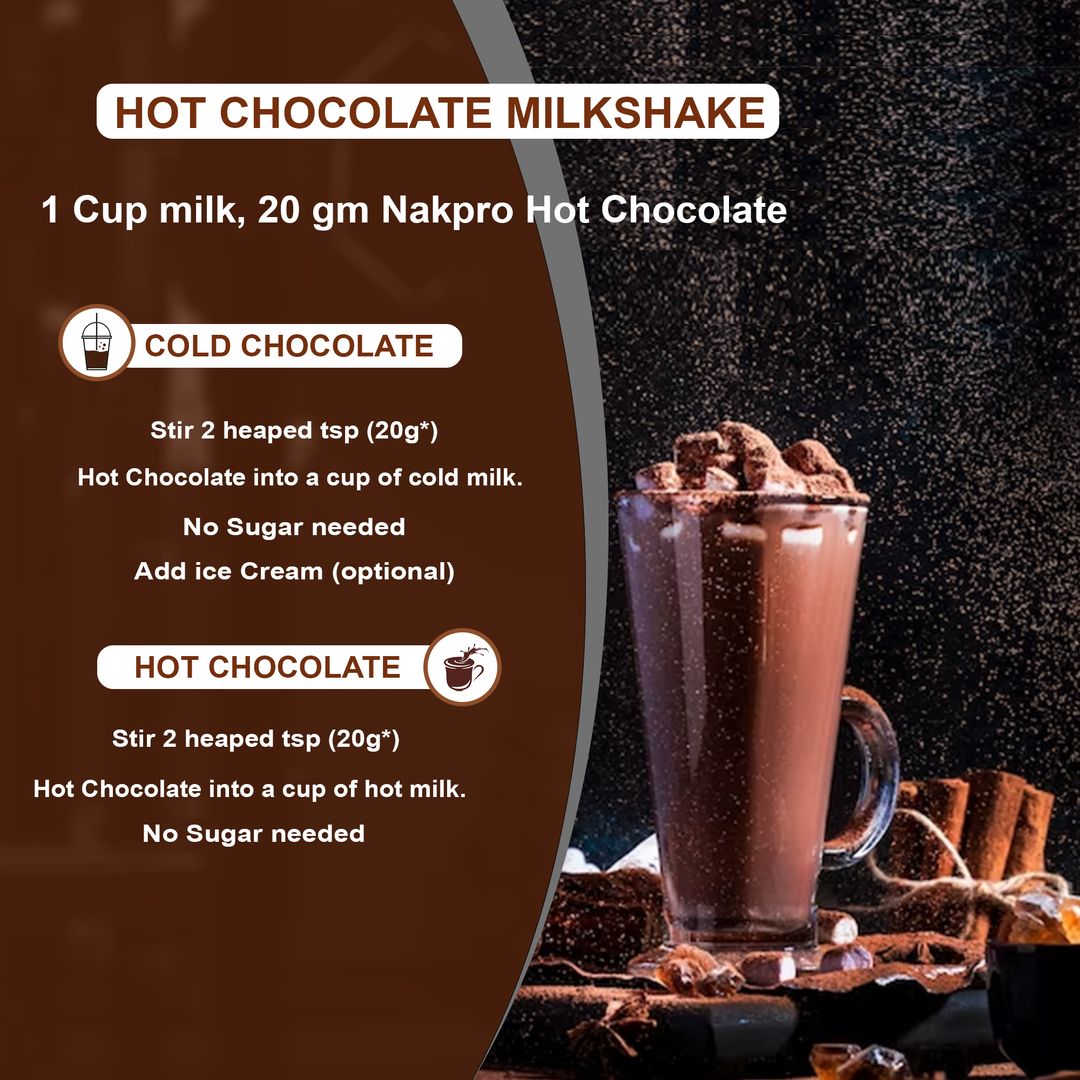 NAKPRO HOT & COLD CHOCOLATE POWDER