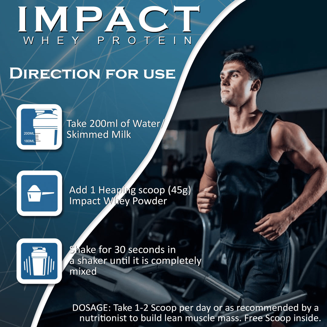 Nakpro Impact Whey Protein | 53g Protein | Whey Isolate & Concentrate Blend | Added Enzymes & Vitamins | Trustified Certified