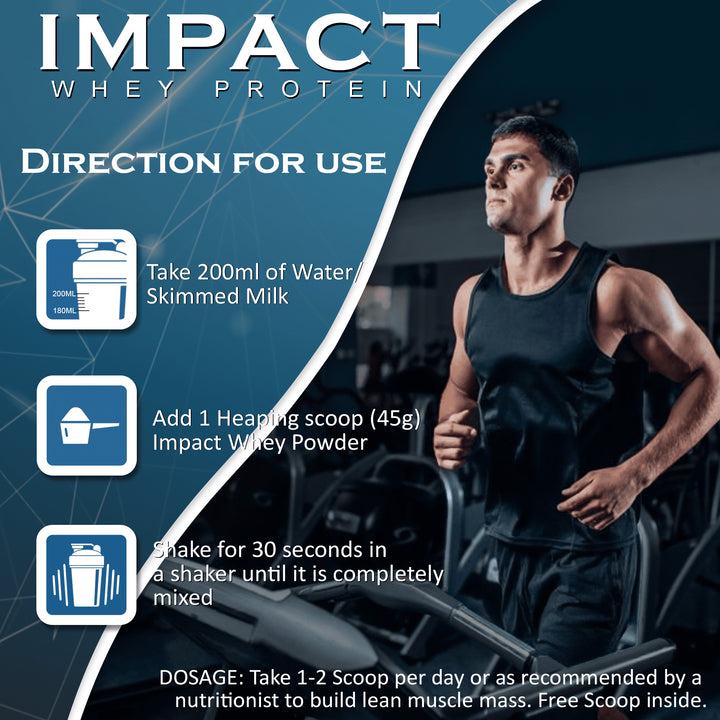 Nakpro Impact Whey Protein | 53g Protein | Whey Isolate & Concentrate Blend | Added Enzymes & Vitamins | Trustified Certified