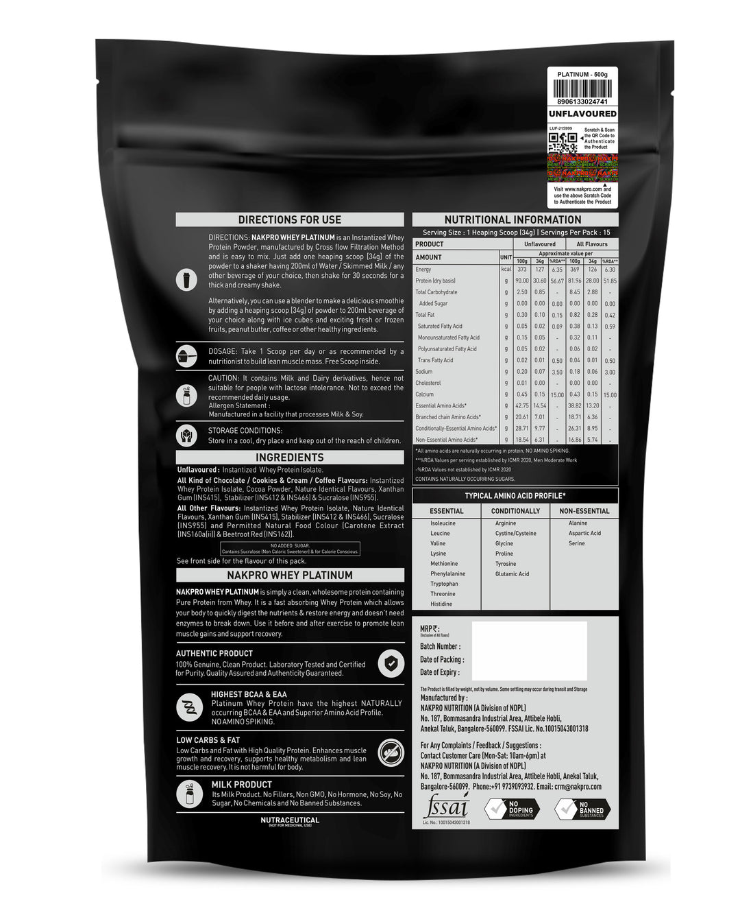 Platinum 100% Whey Protein Isolate (Unflavoured)