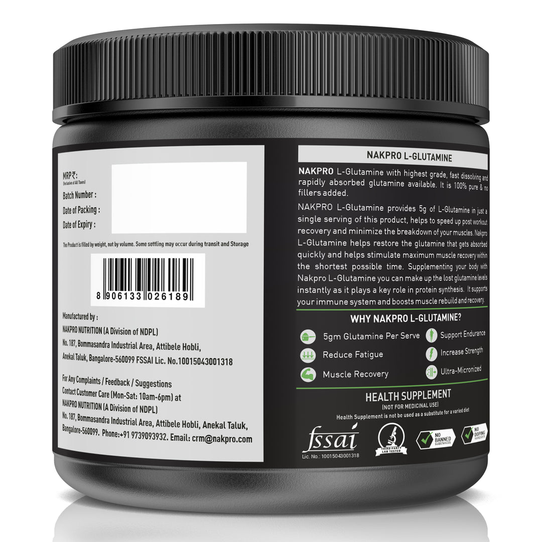 L-Glutamine | Essential Amino Acid (Unflavoured)