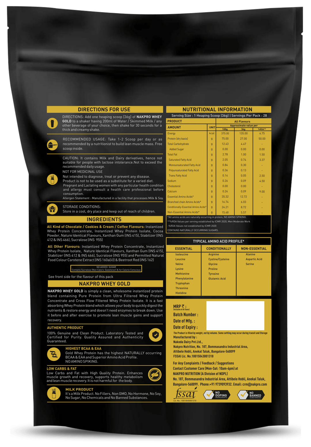 GOLD PREMIUM WHEY PROTEIN