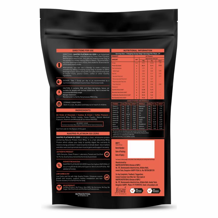 PLATINUM ISO ZERO WHEY PROTEIN