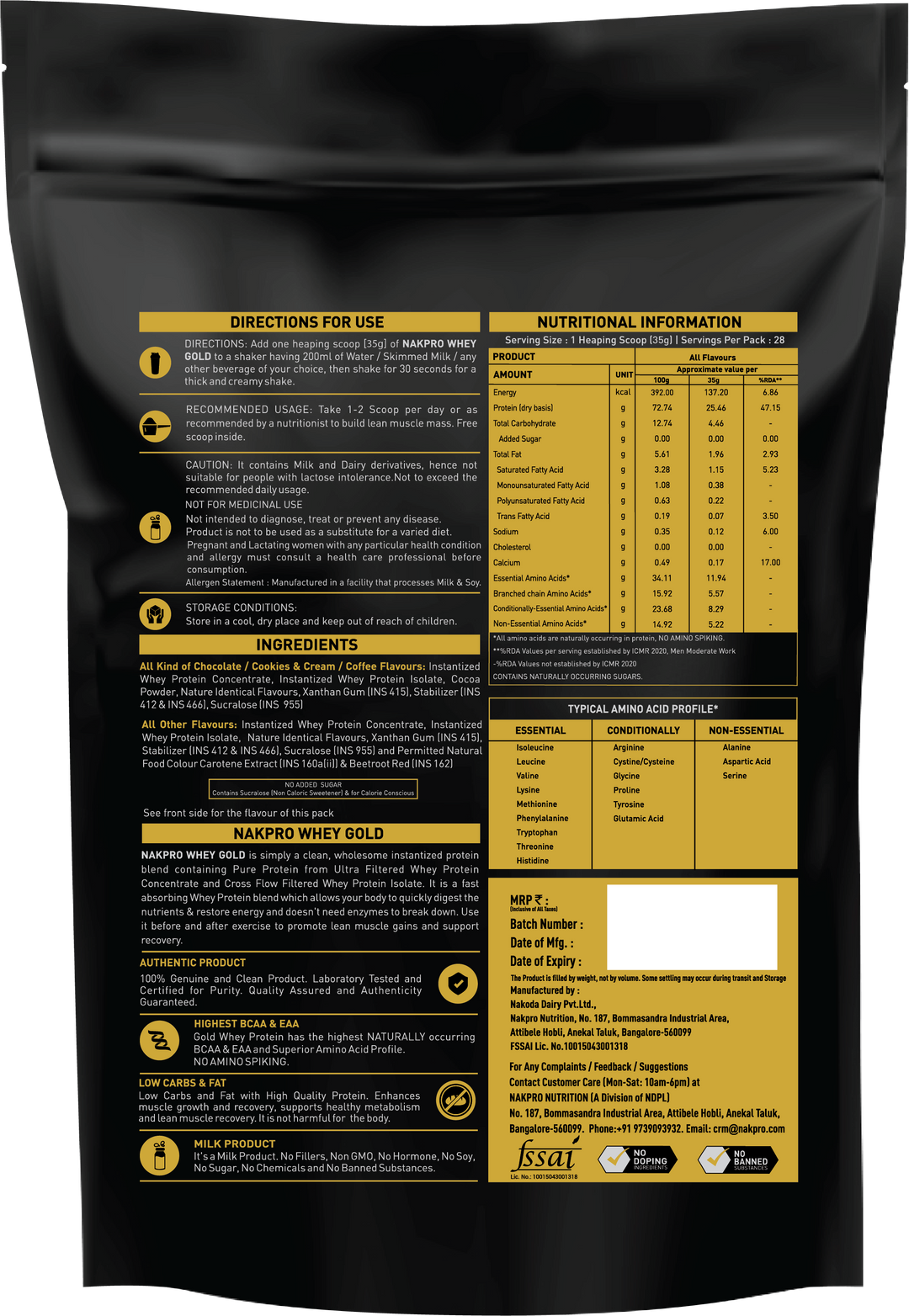 WHEY GOLD | WHEY PROTEIN CONCENTRATE