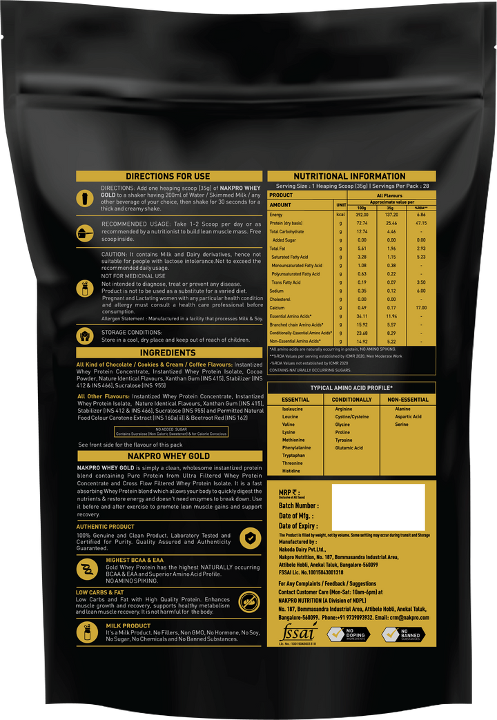 WHEY GOLD | WHEY PROTEIN CONCENTRATE