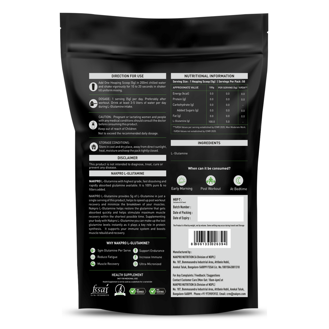 L-Glutamine | Essential Amino Acid (Unflavoured)