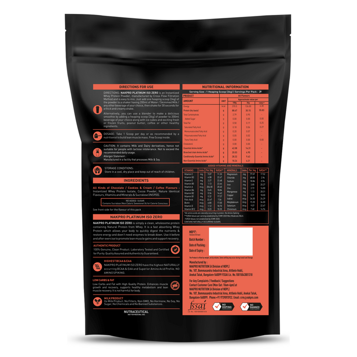 PLATINUM ISO ZERO WHEY PROTEIN