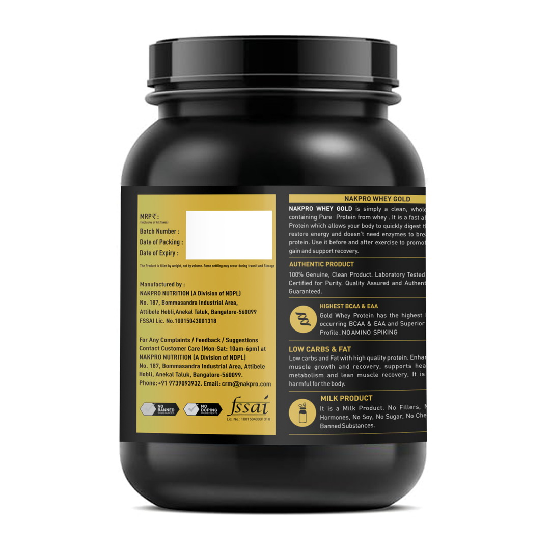 Nakpro Whey Gold Whey Protein Concentrate | 73g Protein-JAR