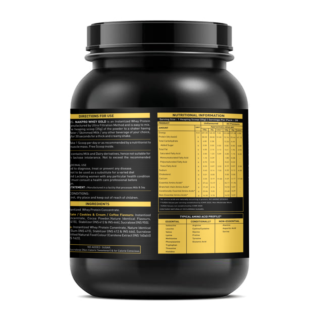 Nakpro Whey Gold Whey Protein Concentrate | 73g Protein-JAR