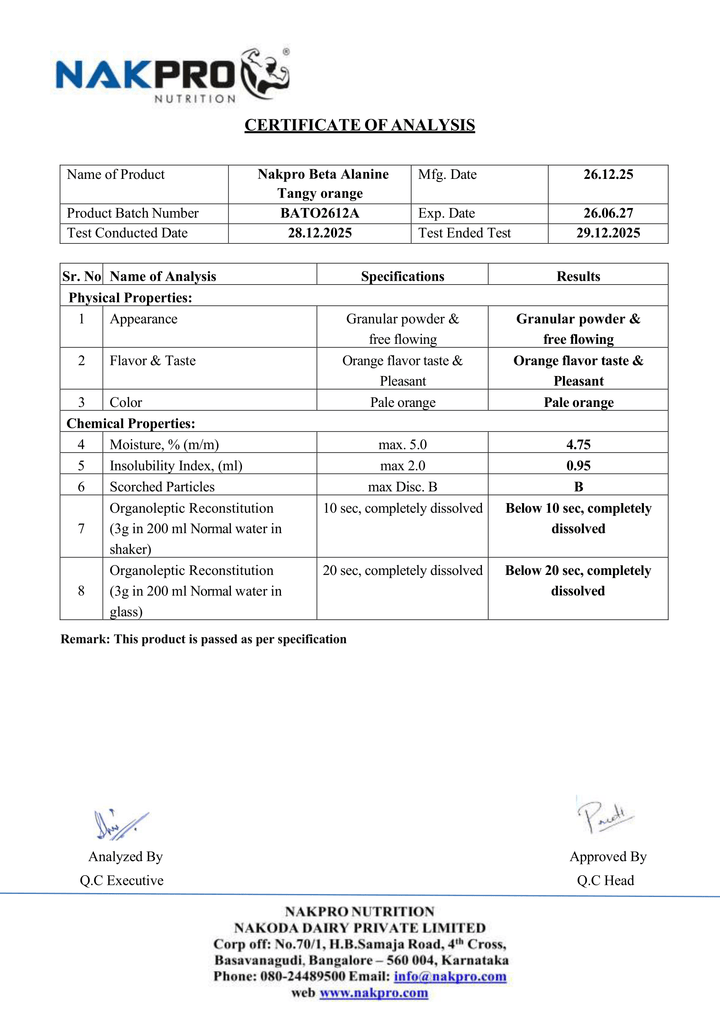 Beta Alanine | Amino Acid Supplement