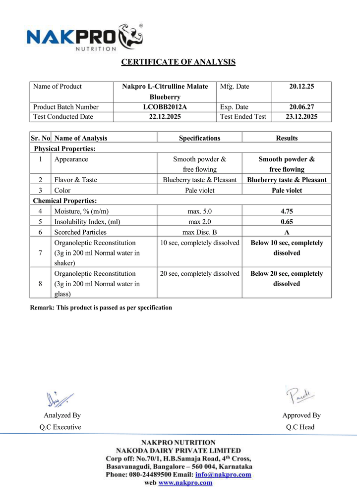 Citrulline Malate | Amino Acid Supplement