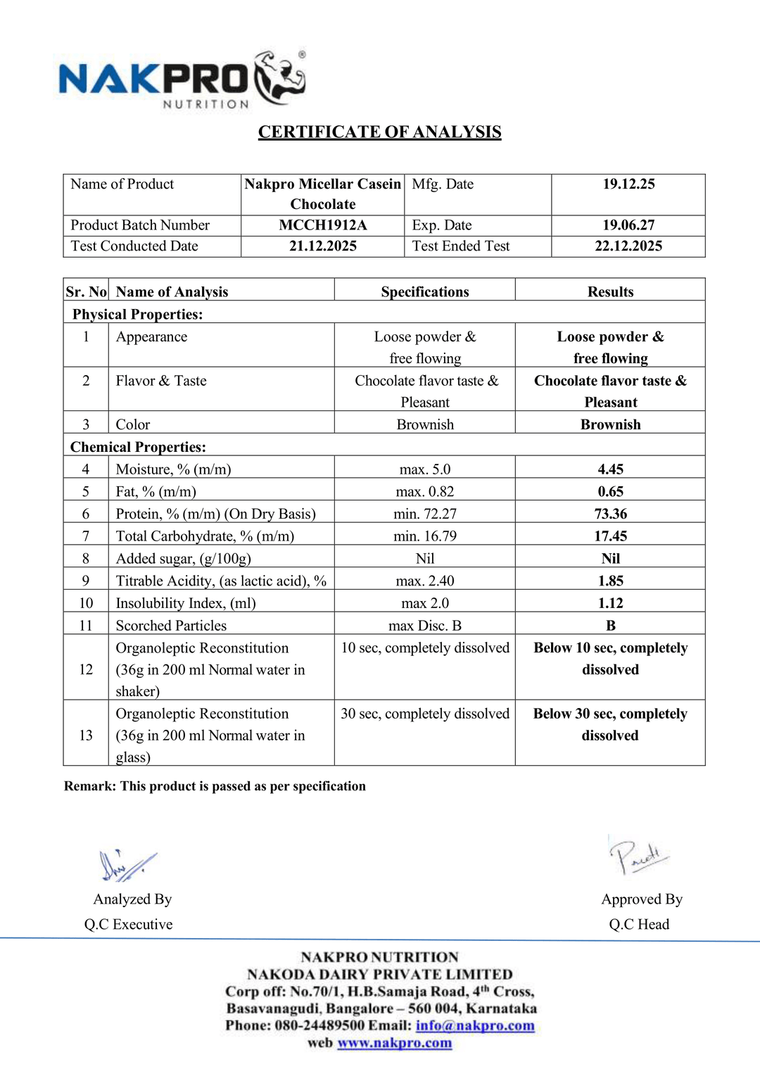 Micellar Casein Protein Powder