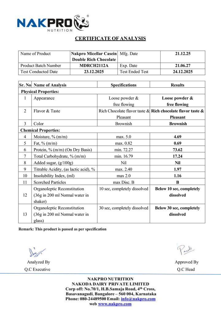 Micellar Casein Protein Powder