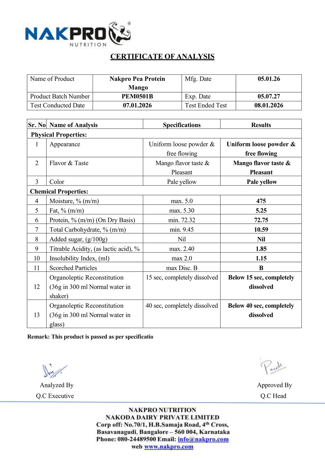 Raw Pea Protein Isolate | Plant Based Protein