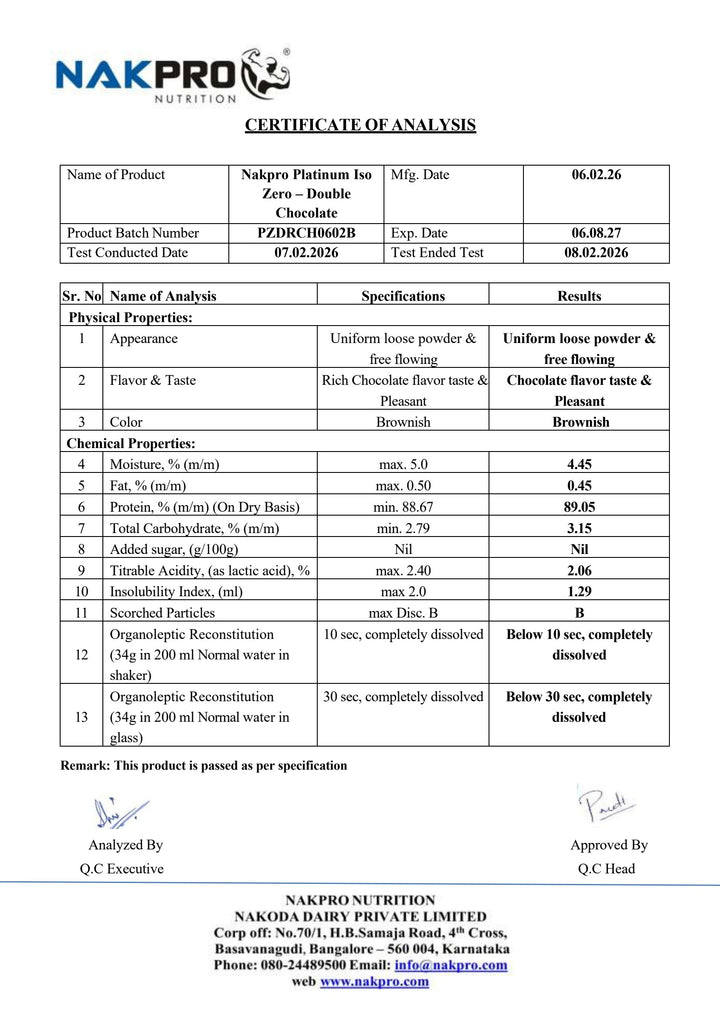 Platinum ISO Zero Whey Protein Isolate